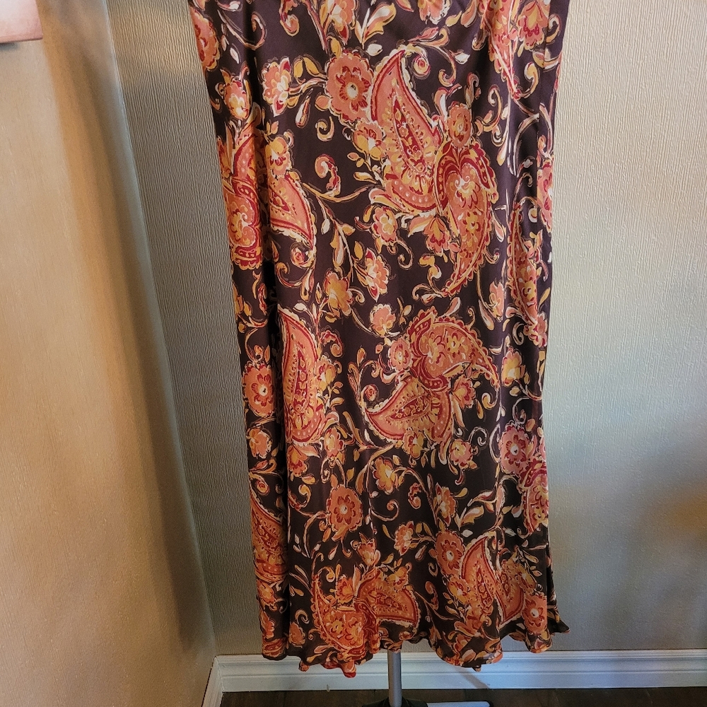Style & Co. Pink Brown Lined Skirt
